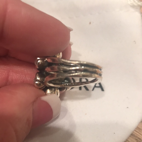 Pandora Pearl ring. Sterling silver. Size 7 - Picture 2 of 3